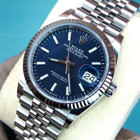 blue rolex datejust with numbers|Rolex Datejust blue dial 36mm.